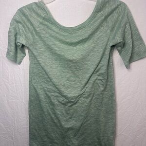 Gap Designed & Crafted Green Scoop Back Tee XS Soft Slub T-Shirt